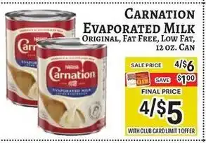 Trade Fair Supermarket Carnation evaporated milk offer