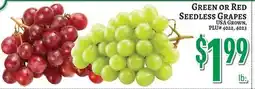 Trade Fair Supermarket Green or Red Seedless Grapes offer