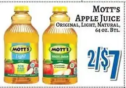 Trade Fair Supermarket Mott's apple juice offer