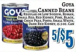 Trade Fair Supermarket Goya canned beans offer