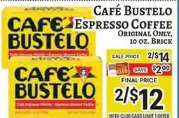 Trade Fair Supermarket Cafe Bustelo Espresso Coffee offer
