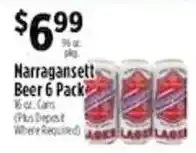 Pioneer Supermarkets Narragansett Beer 6 Pack offer
