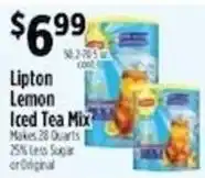 Pioneer Supermarkets Lipton Lemon Iced Tea Mix offer