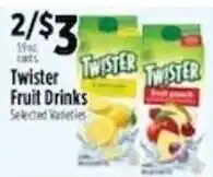 Pioneer Supermarkets Twister Fruit Drinks offer