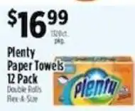 Pioneer Supermarkets Plenty paper towels offer