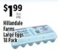 Pioneer Supermarkets Hillandale Farms Large Eggs offer