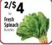 Pioneer Supermarkets Fresh Spinach Bunches offer