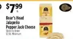 Pioneer Supermarkets Boar's Head Jalapeno Pepper Jack Cheese offer