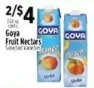 Pioneer Supermarkets Goya Fruit Nectars offer