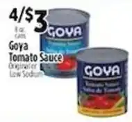 Pioneer Supermarkets Goya tomato sauce offer