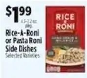 Pioneer Supermarkets Rice-A-Roni or Pasta Roni Side Dishes offer