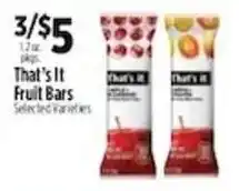 Pioneer Supermarkets That's It Fruit Bars offer