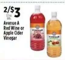 Pioneer Supermarkets Avenue A Red Wine or Apple Cider Vinegar offer