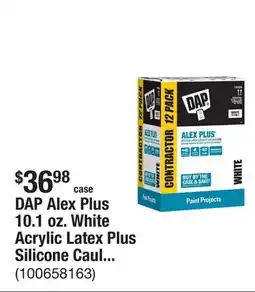 The Home Depot DAP Alex Plus 10.1 oz. White Acrylic Latex Plus Silicone Caulk (Contractor 12-Pack) offer