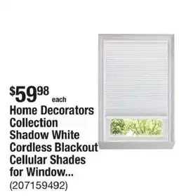 The Home Depot Home Decorators Collection Shadow White Cordless Blackout Cellular Shades for Window offer