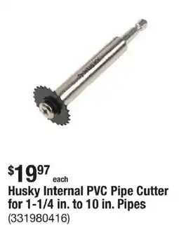 The Home Depot Husky internal pvc pipe cutter offer