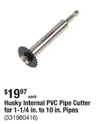 Husky internal pvc pipe cutter