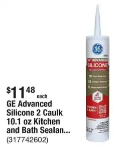 The Home Depot Ge advanced silicone 2 caulk offer