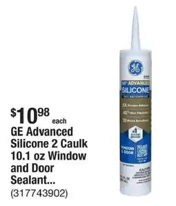 The Home Depot Ge Advanced Silicone 2 Caulk offer
