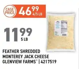 US Foods Chef's Store Feather Shredded Monterey Jack Cheese Glenview Farms offer