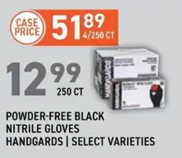 US Foods Chef's Store Powder-free black nitrile gloves offer