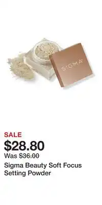 Ulta Beauty Sigma Beauty Soft Focus Setting Powder offer