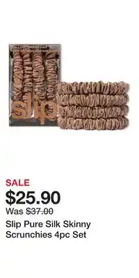 Ulta Beauty Slip Pure Silk Skinny Scrunchies 4pc Set offer