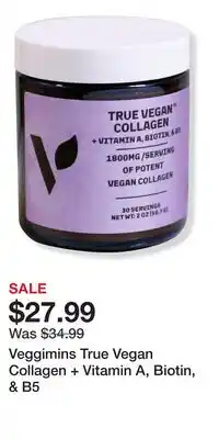 Ulta Beauty Veggimins True Vegan Collagen + Vitamin A, Biotin, & B5 offer