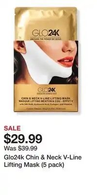 Ulta Beauty Glo24k Chin & Neck V-Line Lifting Mask (5 pack) offer