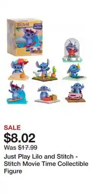 Game Stop Just Play Lilo and Stitch - Stitch Movie Time Collectible Figure offer