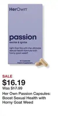 Ulta Beauty Her Own Passion Capsules: Boost Sexual Health with Horny Goat Weed offer