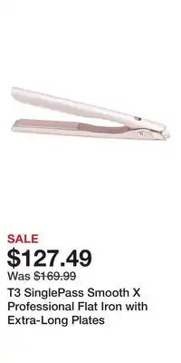 Ulta Beauty T3 SinglePass Smooth X Professional Flat Iron with Extra-Long Plates offer