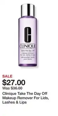Ulta Beauty Clinique Take The Day Off Makeup Remover For Lids, Lashes & Lips offer