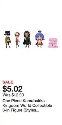 Game Stop One Piece Kamabakka Kingdom World Collectible 3-in Figure (Styles May Vary) offer