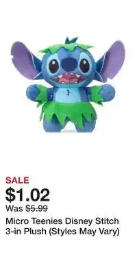 Game Stop Micro Teenies Disney Stitch 3-in Plush (Styles May Vary) offer