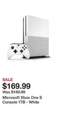 Game Stop Microsoft Xbox One S Console 1TB - White offer