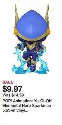 Game Stop POP! Animation: Yu-Gi-Oh! Elemental Hero Sparkman 5.65-in Vinyl Figure GameStop Exclusive offer