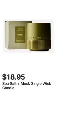 Bath & Body Works Sea Salt + Musk Single Wick Candle offer