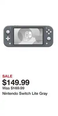 Game Stop Nintendo Switch Lite Gray offer