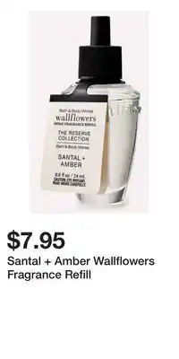 Bath & Body Works Santal + Amber Wallflowers Fragrance Refill offer