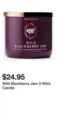 Bath & Body Works Wild Blackberry Jam 3-Wick Candle offer