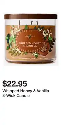 Bath & Body Works Whipped Honey & Vanilla 3-Wick Candle offer
