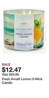 Bath & Body Works Fresh Amalfi Lemon 3-Wick Candle offer