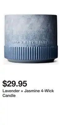 Bath & Body Works Lavender + Jasmine 4-Wick Candle offer
