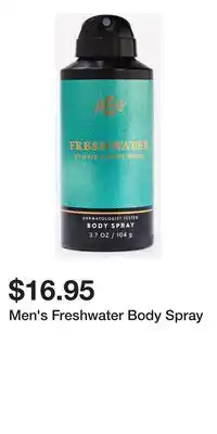 Bath & Body Works Men's Freshwater Body Spray offer