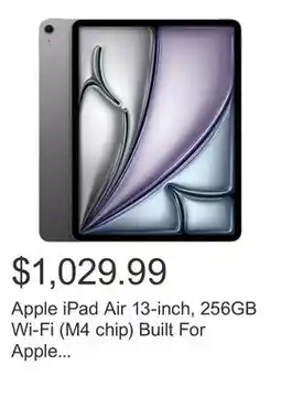 Costco Apple iPad Air 13-inch, 256GB Wi-Fi (M4 chip) Built For Apple Intelligence offer