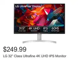 Costco LG 32 Class Ultrafine 4K UHD IPS Monitor offer