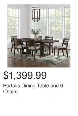 Costco Portalis Dining Table and 6 Chairs offer