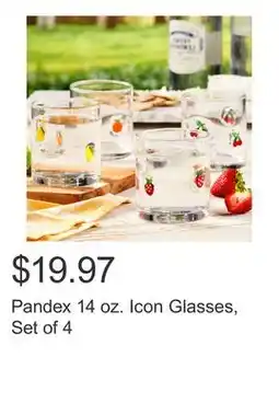Costco Pandex 14 oz. Icon Glasses, Set of 4 offer