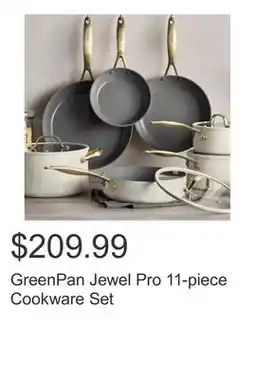 Costco GreenPan Jewel Pro 11-piece Cookware Set offer